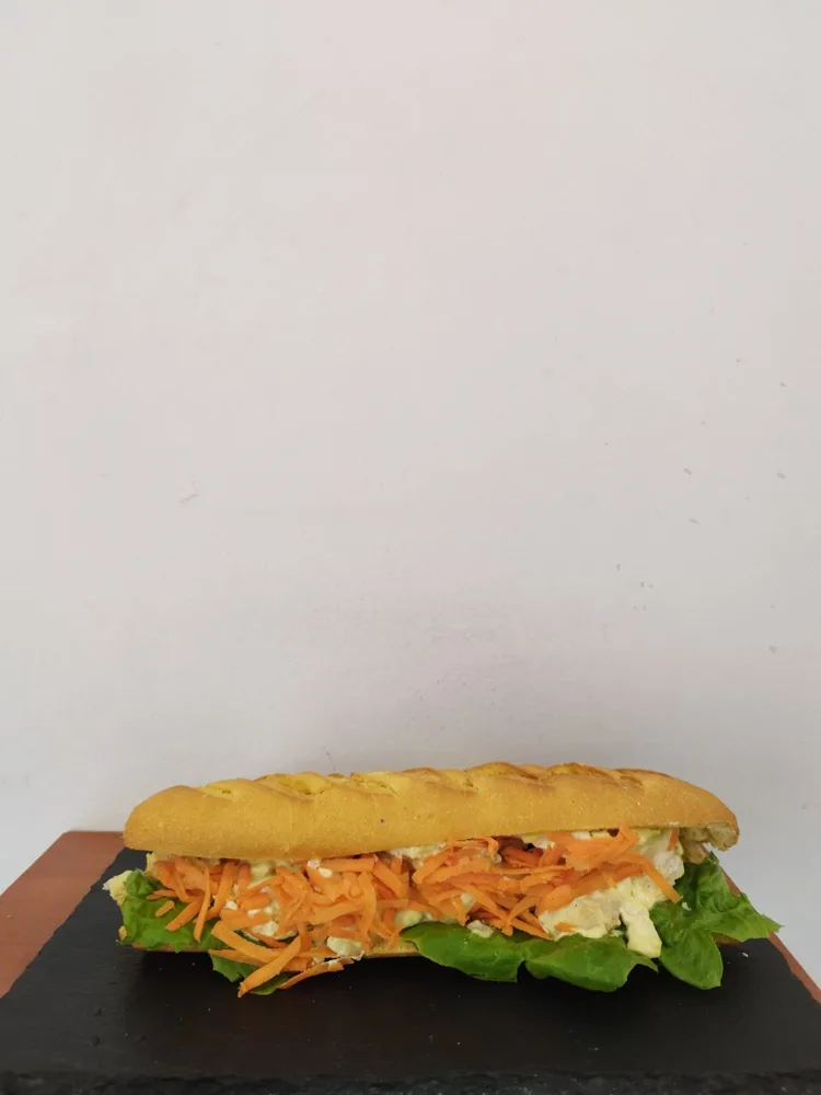 Chicken salad baguette
